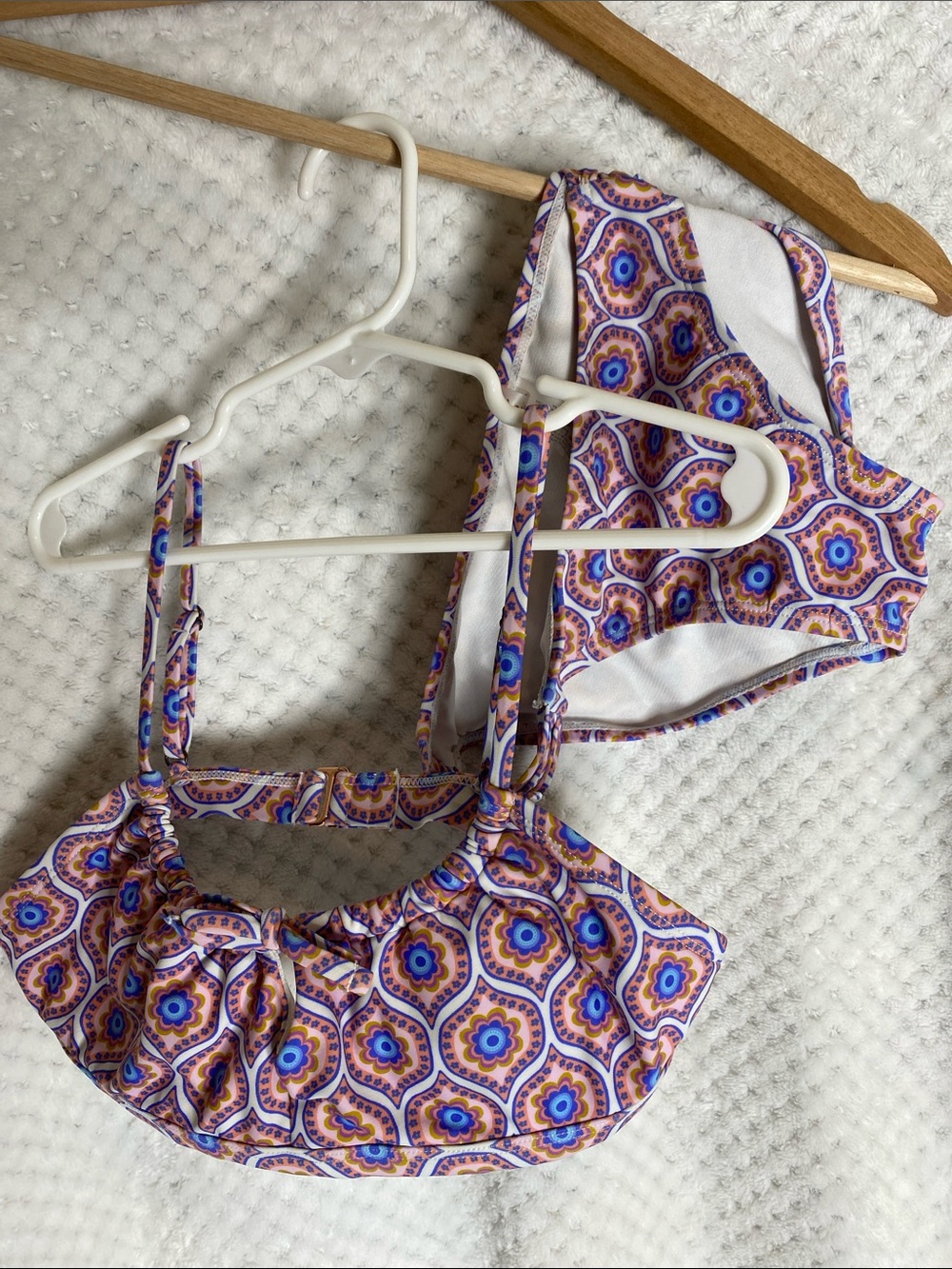 Raisins Two Piece Bikini Set in blue and Pink Print